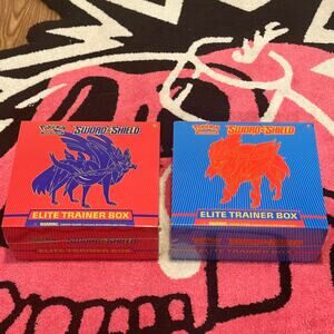Sword & Shield Elite Trainer Box Bundle – Zacian & Zamazenta – As Pictured
